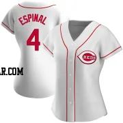 Santiago Espinal Women's Cincinnati Reds White Authentic Home Jersey