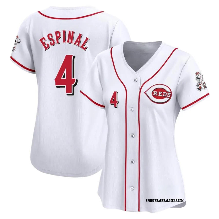 Santiago Espinal Women's Cincinnati Reds White Limited Home Jersey