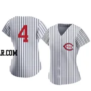 Santiago Espinal Women's Cincinnati Reds White Replica 2022 Field Of Dreams Jersey