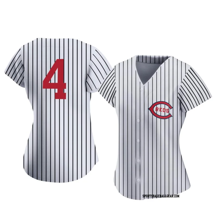 Santiago Espinal Women's Cincinnati Reds White Replica 2022 Field Of Dreams Jersey