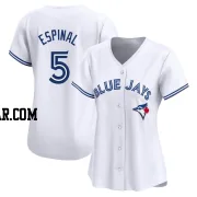 Santiago Espinal Women's Toronto Blue Jays White Limited Home Jersey