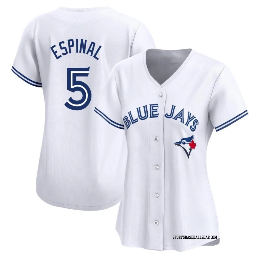 Santiago Espinal Women's Toronto Blue Jays White Limited Home Jersey