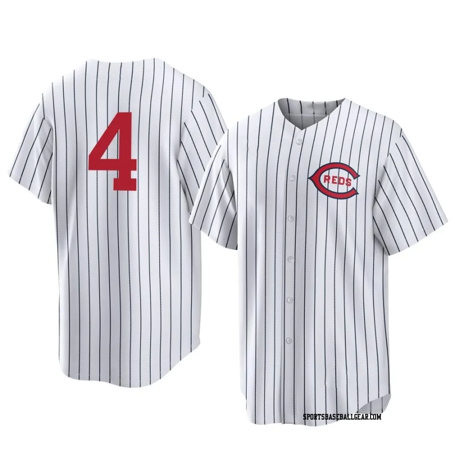 Santiago Espinal Youth Cincinnati Reds White Replica 2022 Field Of Dreams Jersey