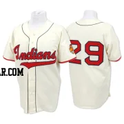 Satchel Paige Men's Cleveland Guardians Cream Authentic Throwback Jersey