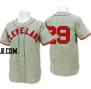 Satchel Paige Men's Cleveland Guardians Grey Authentic 1948 Throwback Jersey