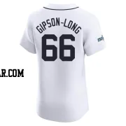 Sawyer Gipson-Long Men's Detroit Tigers White Elite Home Patch Jersey