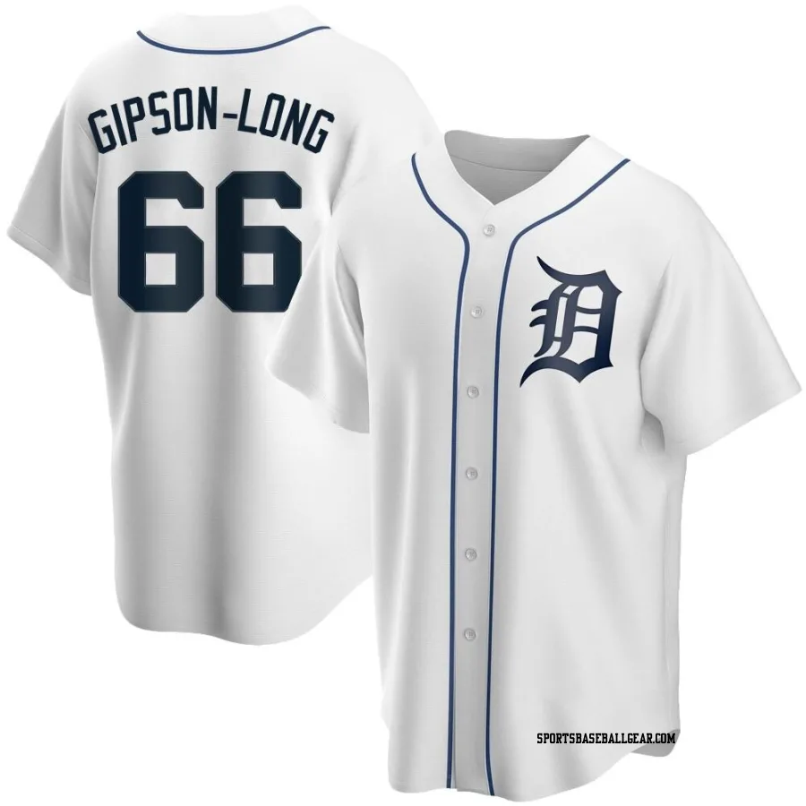 Sawyer Gipson-Long Men's Detroit Tigers White Replica Home Jersey