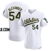 Scott Alexander Men's Oakland Athletics White Elite Home Jersey