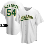 Scott Alexander Men's Oakland Athletics White Replica Home Jersey