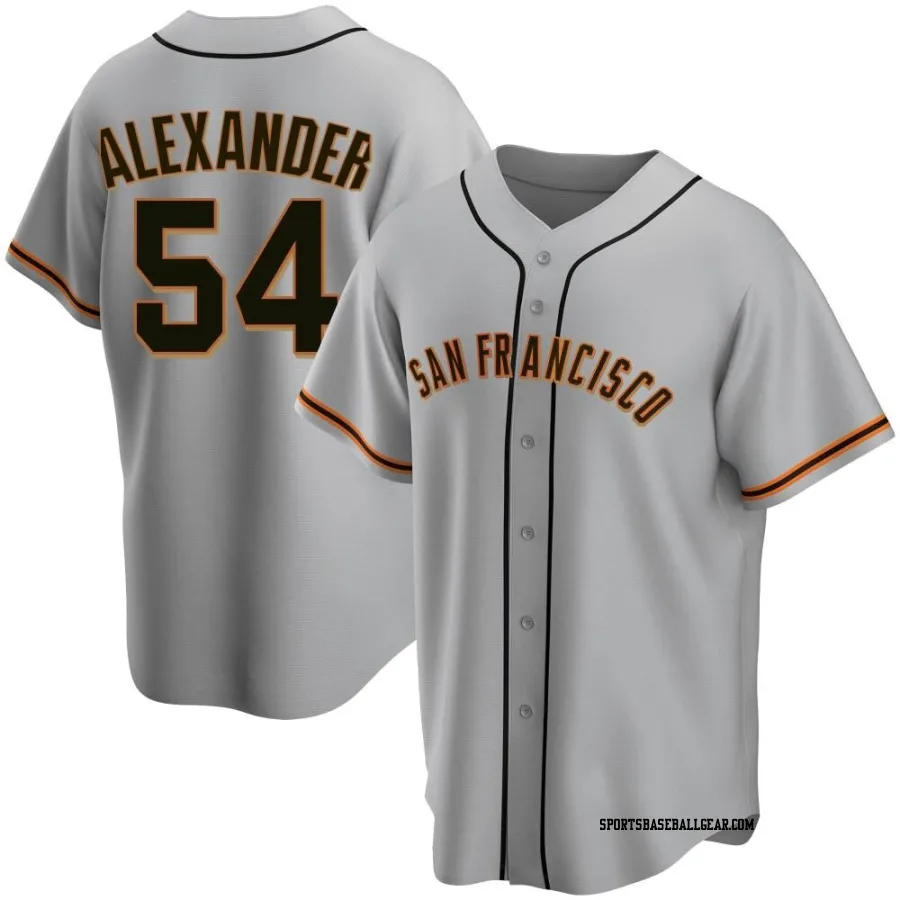 Scott Alexander Men's San Francisco Giants Gray Replica Road Jersey