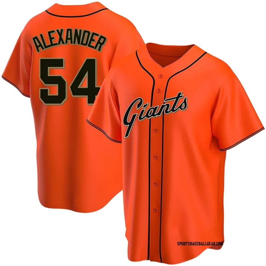 Scott Alexander Youth San Francisco Giants Orange Replica Alternate Jersey