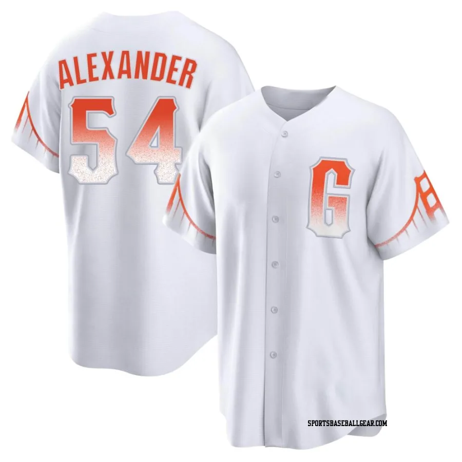 Scott Alexander Youth San Francisco Giants White Replica 2021 City Connect Jersey