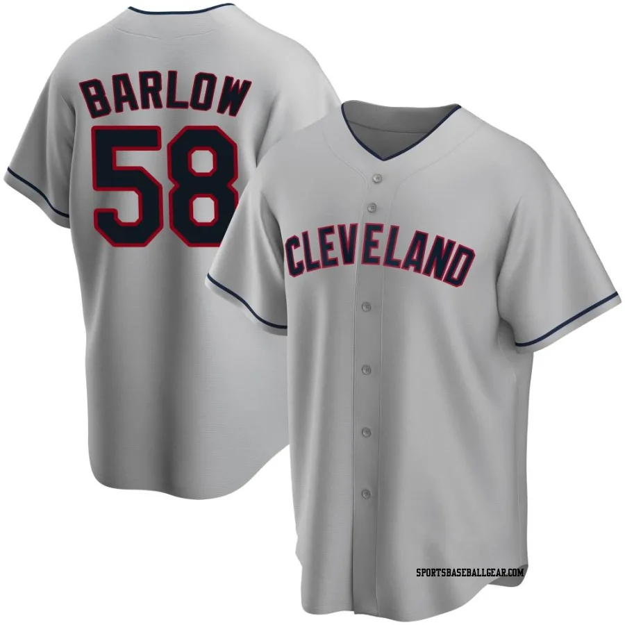 Scott Barlow Men's Cleveland Guardians Gray Replica Road Jersey