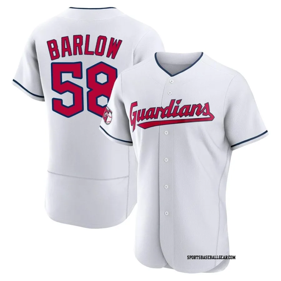 Scott Barlow Men's Cleveland Guardians White Authentic Home Jersey