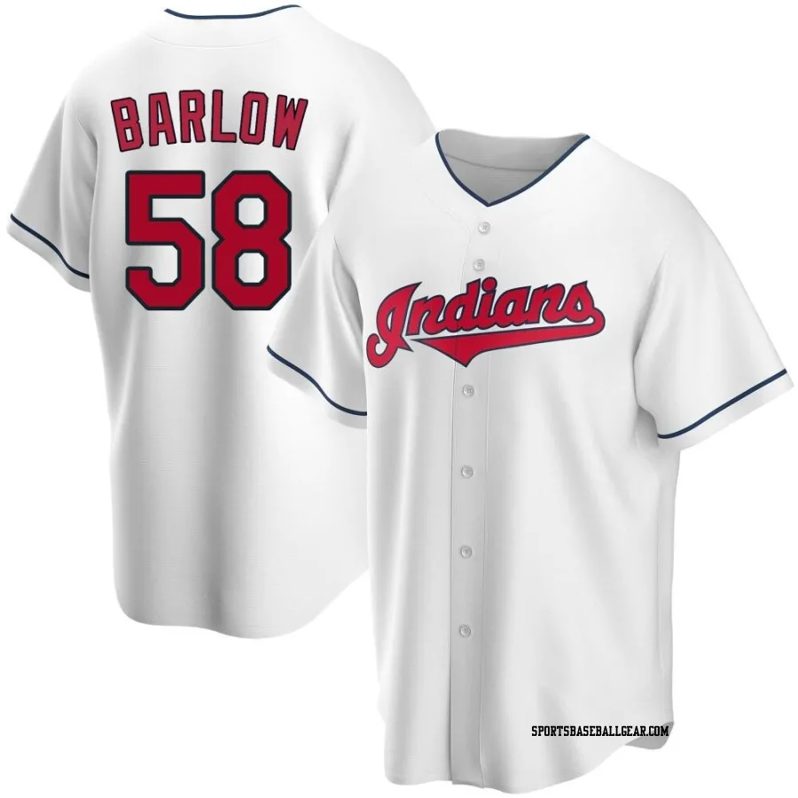 Scott Barlow Men's Cleveland Guardians White Replica Home Jersey