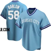 Scott Barlow Men's Kansas City Royals Light Blue Replica Road Cooperstown Collection Jersey