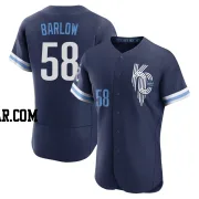 Scott Barlow Men's Kansas City Royals Navy Authentic 2022 City Connect Jersey