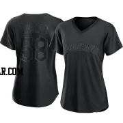 Scott Barlow Women's Cleveland Guardians Black Replica Pitch Fashion Jersey