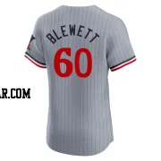 Scott Blewett Men's Minnesota Twins Gray Elite Road Jersey