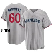 Scott Blewett Men's Minnesota Twins Gray Replica Road Jersey