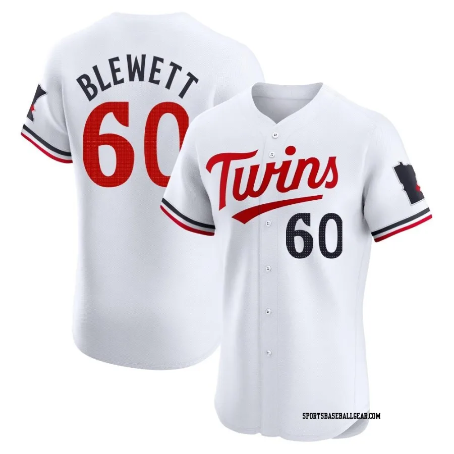 Scott Blewett Men's Minnesota Twins White Elite Home Jersey