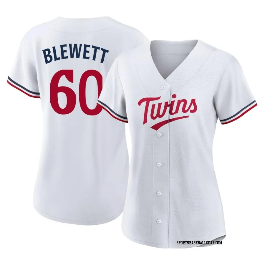 Scott Blewett Women's Minnesota Twins White Replica Home Jersey