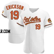 Scott Erickson Men's Baltimore Orioles White Authentic Home Jersey