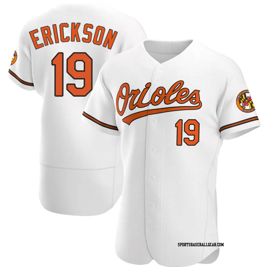 Scott Erickson Men's Baltimore Orioles White Authentic Home Jersey