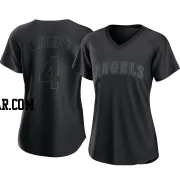 Scott Kingery Women's Los Angeles Angels Black Replica Pitch Fashion Jersey