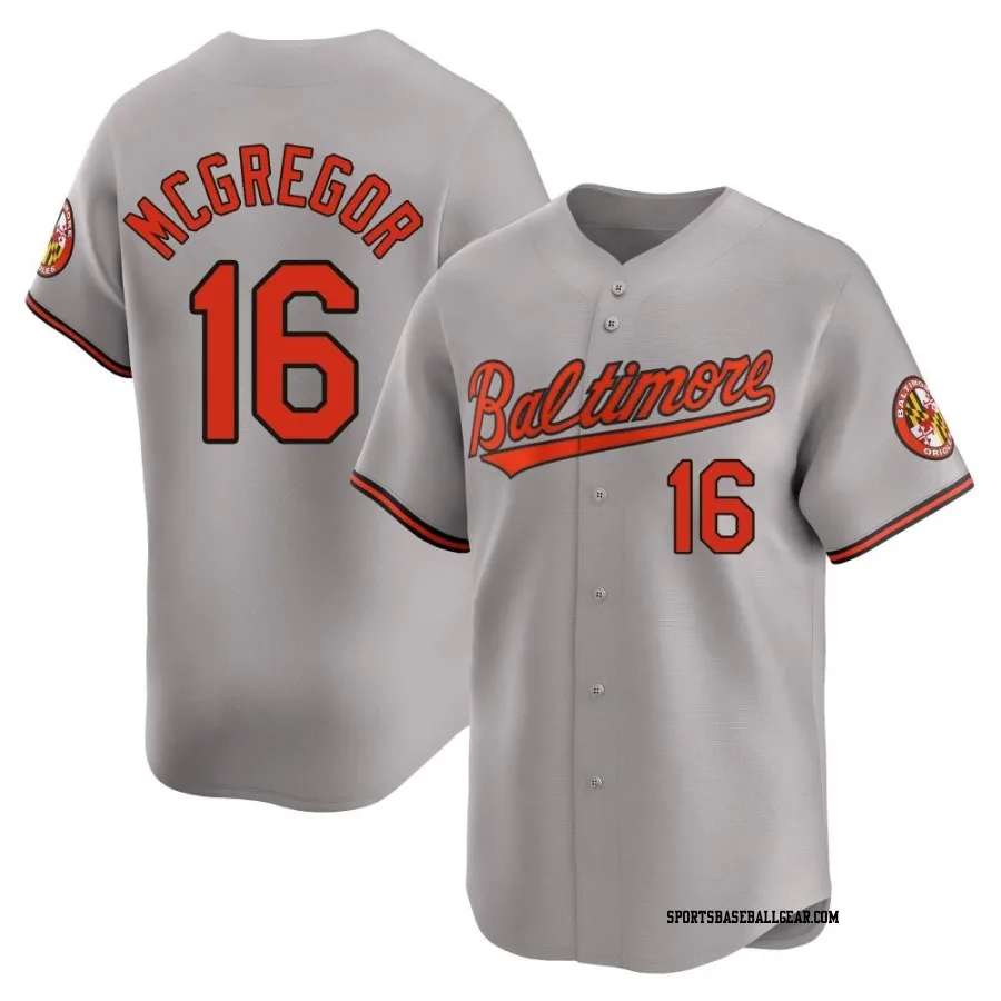 Scott Mcgregor Youth Baltimore Orioles Gray Limited Road Jersey