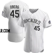 Scott Oberg Men's Colorado Rockies White Authentic Home Jersey