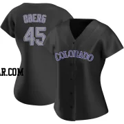 Scott Oberg Women's Colorado Rockies Black Authentic Alternate Jersey