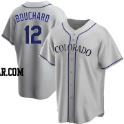 Sean Bouchard Men's Colorado Rockies Gray Replica Road Jersey