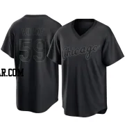 Sean Burke Men's Chicago White Sox Black Replica Pitch Fashion Jersey