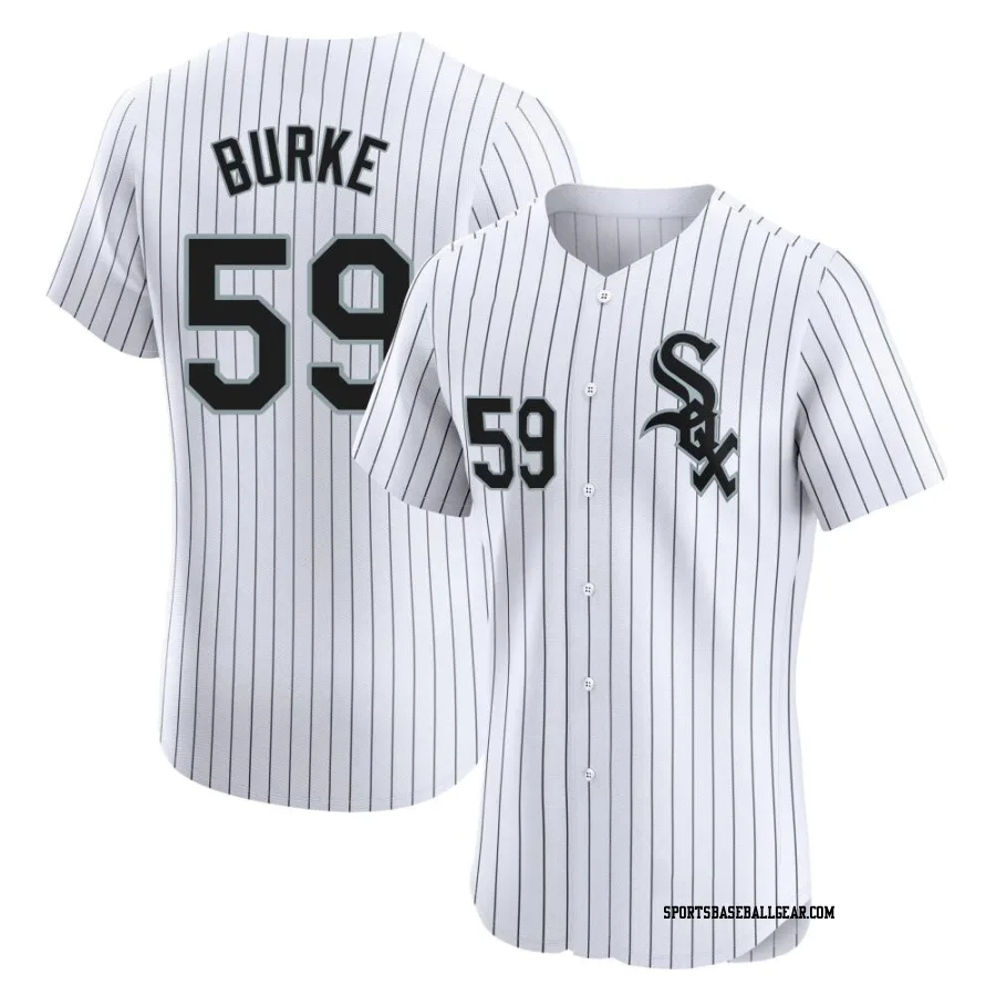 Sean Burke Men's Chicago White Sox White Elite Home Jersey