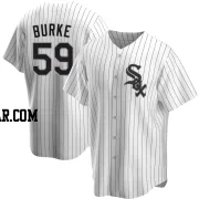 Sean Burke Men's Chicago White Sox White Replica Home Jersey