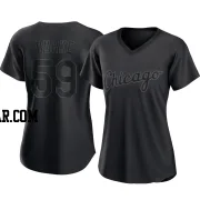 Sean Burke Women's Chicago White Sox Black Authentic Pitch Fashion Jersey