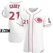 Sean Casey Men's Cincinnati Reds White Authentic Home Jersey