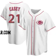 Sean Casey Men's Cincinnati Reds White Replica Home Jersey