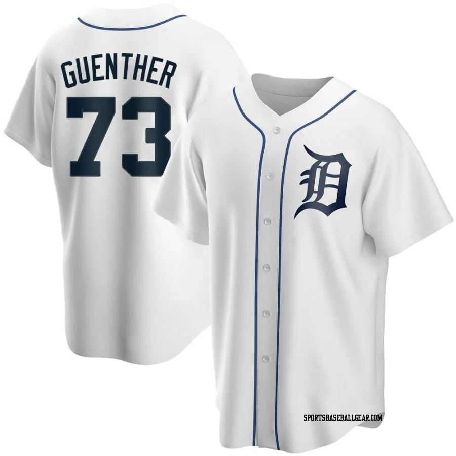 Sean Guenther Men's Detroit Tigers White Replica Home Jersey