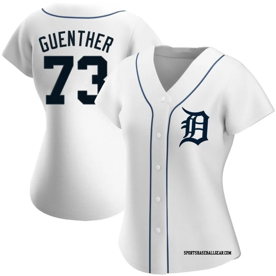 Sean Guenther Women's Detroit Tigers White Replica Home Jersey