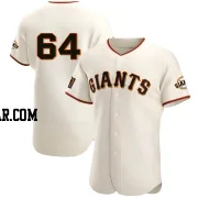 Sean Hjelle Men's San Francisco Giants Cream Authentic Home Jersey