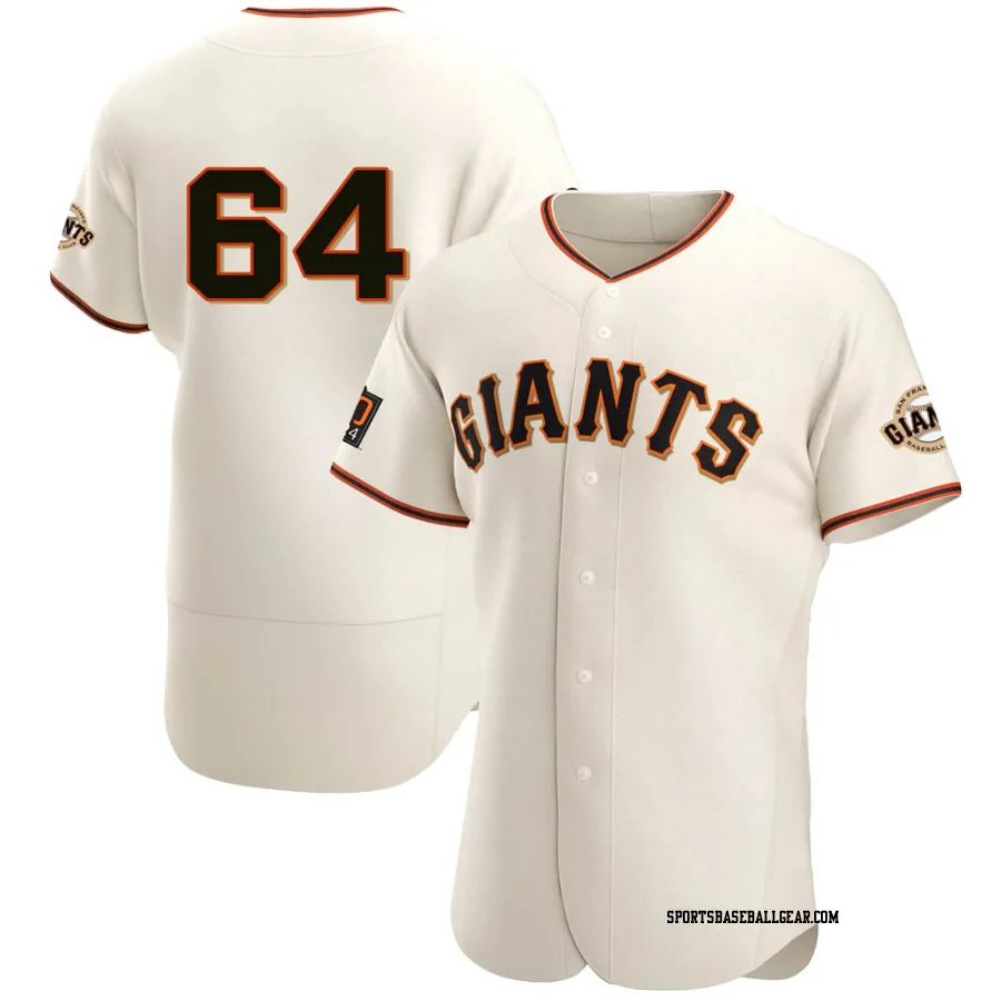 Sean Hjelle Men's San Francisco Giants Cream Authentic Home Jersey