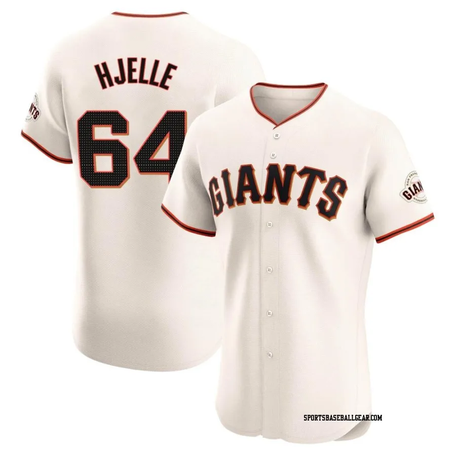 Sean Hjelle Men's San Francisco Giants Cream Elite Home Jersey