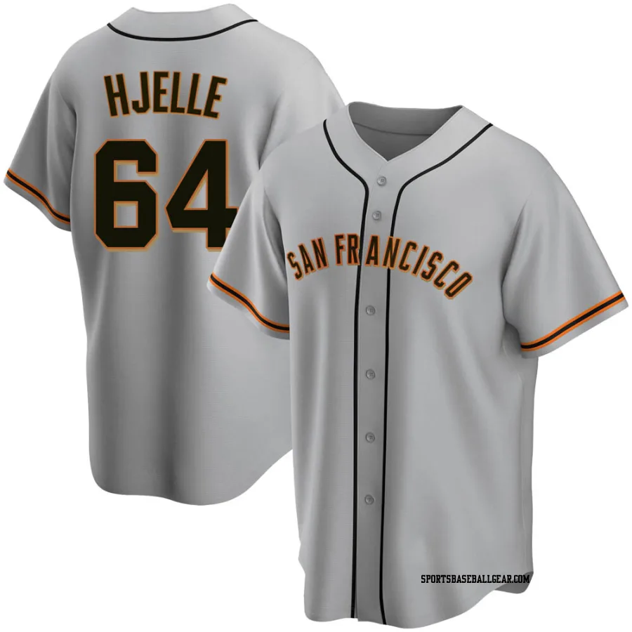 Sean Hjelle Men's San Francisco Giants Gray Replica Road Jersey