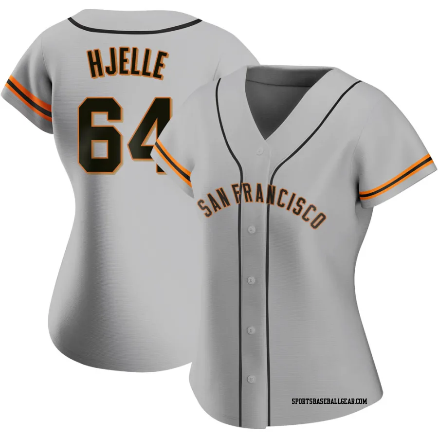 Sean Hjelle Women's San Francisco Giants Gray Replica Road Jersey