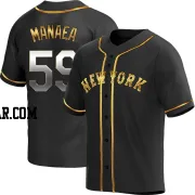 Sean Manaea Men's New York Mets Black Golden Replica Alternate Jersey