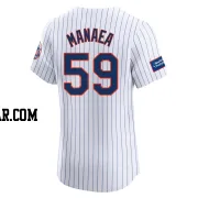 Sean Manaea Men's New York Mets White Elite Home Patch Jersey