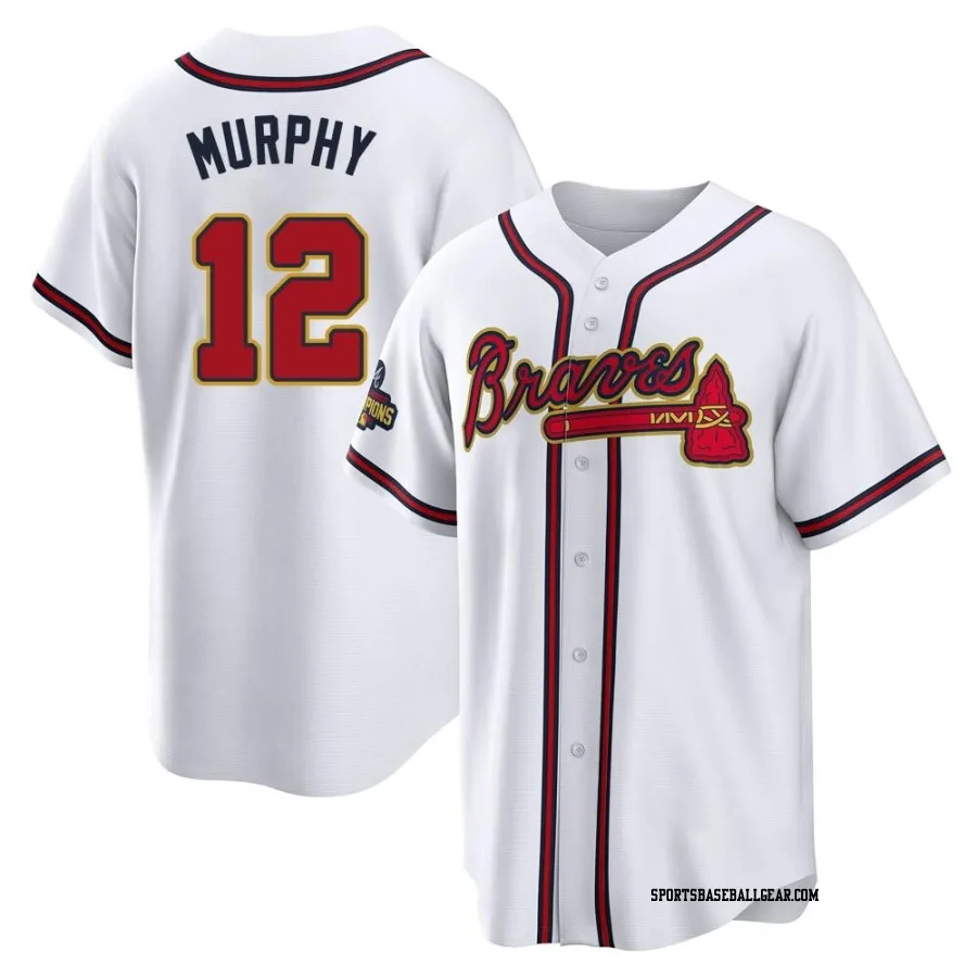 Sean Murphy Men's Atlanta Braves Gold Replica White 2022 Program Jersey