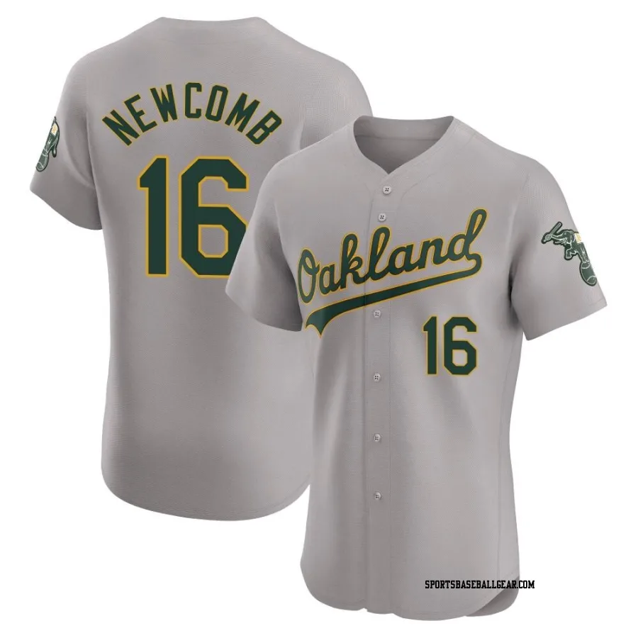 Sean Newcomb Men's Oakland Athletics Gray Elite Road Jersey